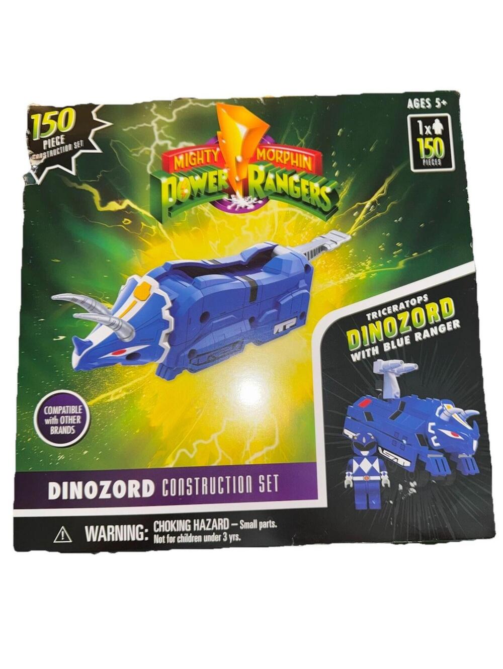 Power Rangers Triceratops Dinozord 150pc Construction Set Blue Ranger PR3523-02